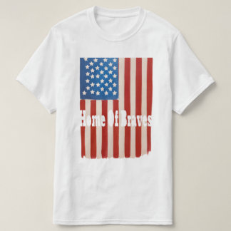 7月4日Tシャツホームオブザブレイブアメリカン Tシャツ