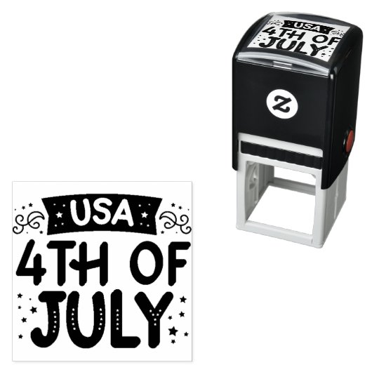 7月4日USAの自己墨付きゴム印 セルフインキングスタンプ (インサイチュ)