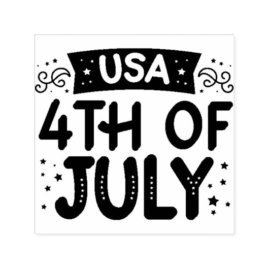 7月4日USAの自己墨付きゴム印 セルフインキングスタンプ (デザイン)