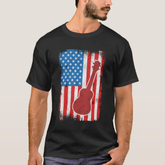 7月4日Usaウクレレミュージシャン Tシャツ