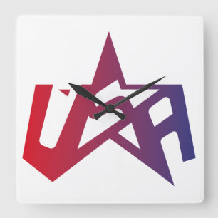 7月4日usa/eeuu texto simplificado by Masanser スクエア壁時計