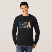 7月4日Usa Leopard America独立記念日P Tシャツ (正面フル)