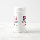 7月4日USA Tシャツラウンドステッカークラシックコフ ビールジョッキ (中央)