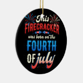 7月4生まれ日誕生日7月4日の花火 セラミックオーナメント (右)