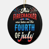 7月4生まれ日誕生日7月4日の花火 セラミックオーナメント (左)