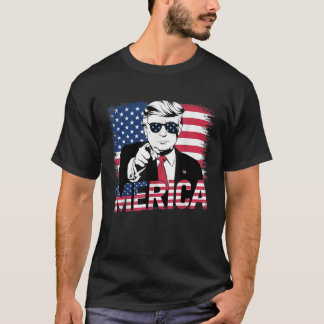 7月47日アメリカF大統領トランプメリカ4日 Tシャツ