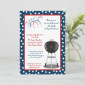 7月5日7月4日バーベキューパーティー招待状 招待状 (スタンド正面)