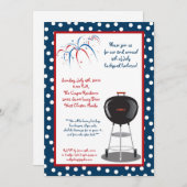 7月5日7月4日バーベキューパーティー招待状 招待状 (正面/裏面)