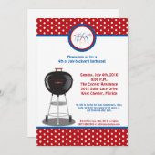 7月5日7月4日バーベキューパーティー招待状 招待状 (正面/裏面)