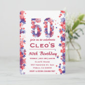 7月50日お誕生日パーティー招待状4 招待状 (スタンド正面)