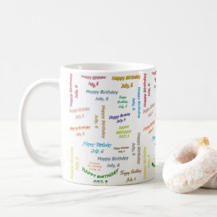 7月6日、誕生日マグ コーヒーマグカップ