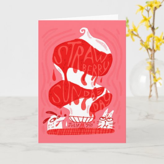 7月7日の日 カード (黄色い花)