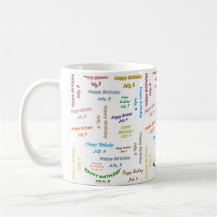 7月9日、誕生日マグ コーヒーマグカップ