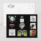 7月　ガン座 生まれの月 ポストカード (正面/裏面)