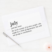 7月 定義 誕生日 長方形シール (封筒)