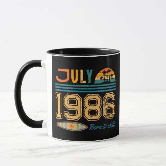7月 誕生日 カスタム年 マグカップ (左)
