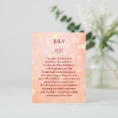 7月 誕生石 ルビー ポストカード (スタンド正面)