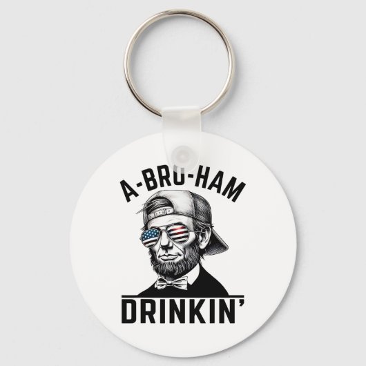 7月Abe Lのアメリカおもしろい4日のA-bro-ham Drinkin キーホルダー (正面)