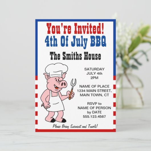 7月BBQのブタの漫画の招待されました第4 招待状 (スタンド正面)