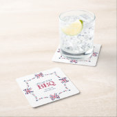 7月BBQの愛国的なバーベキュー4th夏のパーティー スクエアペーパーコースター (インサイチュ)