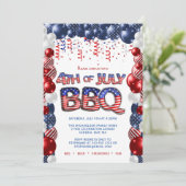 7月BBQの愛国的な4日招待状 招待状 (スタンド正面)