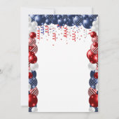 7月BBQの愛国的な4日招待状 招待状 (裏面)
