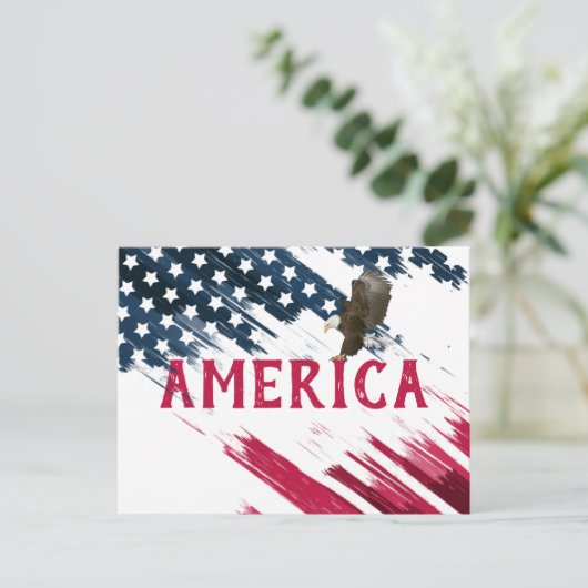 7月BBQパーティの招待状はがき第4日 インビテーションポストカード (スタンド正面)