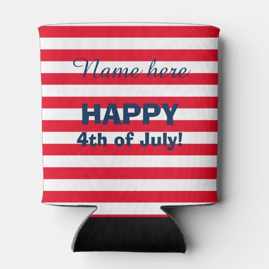 7月BBQパーティークーラーの米国国旗4日 缶クーラー (裏面)