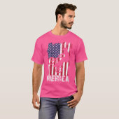 7月Bmxライドアメリカ国旗PatrioticのWo Merica 4th Of July Tシャツ (正面フル)