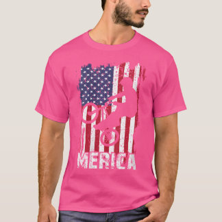 7月Bmxライドアメリカ国旗PatrioticのWo Merica 4th Of July Tシャツ