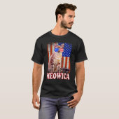 7月Meowicaアメリカ合衆国国旗MのCat 4番 Tシャツ (正面フル)
