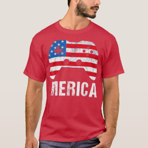 7月TのMerica 4thビデオゲームゲーマーキッズボーイズM Tシャツ
