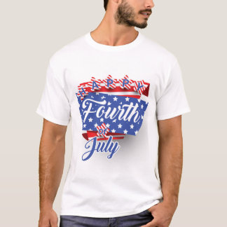 7月Tシャツデザイン愛国第4回祝- Tシャツ
