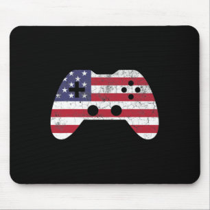 7月Tシャツビデオゲームゲーマーキッズボーイズメンズアメリカ マウスパッド