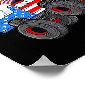 7月Tレックスディノトレックス恐竜モンスタートラックモミ ポスター (角)