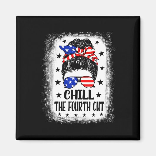 7月Wの4番目おもしろいの愛国心を冷やす マグネット (正面)