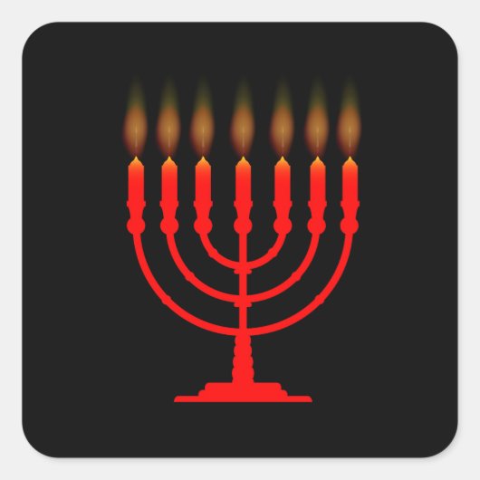 7本のロウソクを持つメノール スクエアシール (正面)