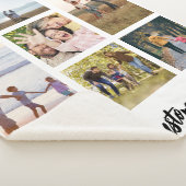 7枚のパーソナライズされた写真コラージュ シェルパブランケット (3/4)