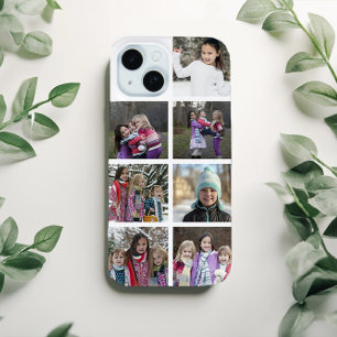 7枚のパーソナライズされた写真コラージュ iPhone 15ケース