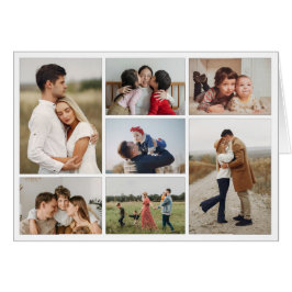 7枚のフォトコラージュのグリーティングカードを作成する