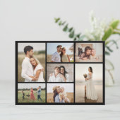 7枚のフォトコラージュのグリーティングカードを作成する (スタンド正面)