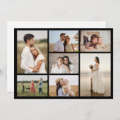 7枚のフォトコラージュのグリーティングカードを作成する (正面/裏面)