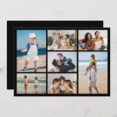 7枚のフォトコラージュのグリーティングカードを作成する (正面/裏面)