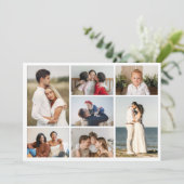 7枚のフォトコラージュのグリーティングカードを作成する (スタンド正面)