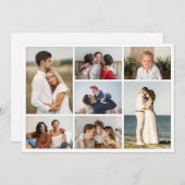 7枚のフォトコラージュのグリーティングカードを作成する (正面/裏面)