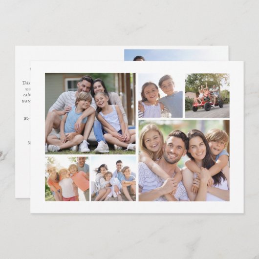 7枚のフォトホリデーカード | 1年！ シーズンカード (正面/裏面)