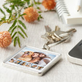 7枚のモダン写真コラージュ キーホルダー (側面)