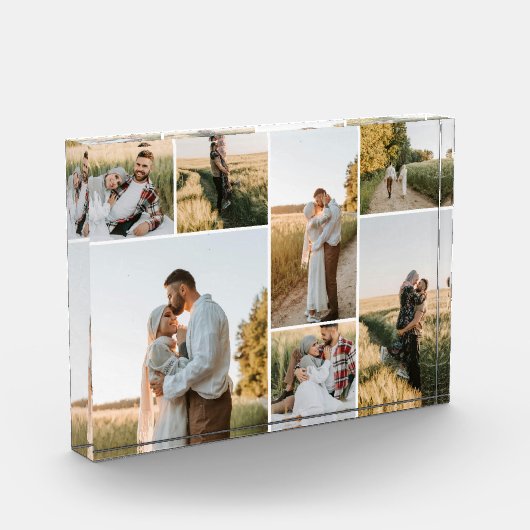 7枚のモダン写真コラージュ フォトブロック (左)