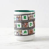 7枚の写真とグランパパーソナライズされたのコーヒーマグ! ツートーンマグカップ (中央)