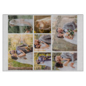 7枚の写真のコラージュ結婚を作成 カッティングボード (正面)